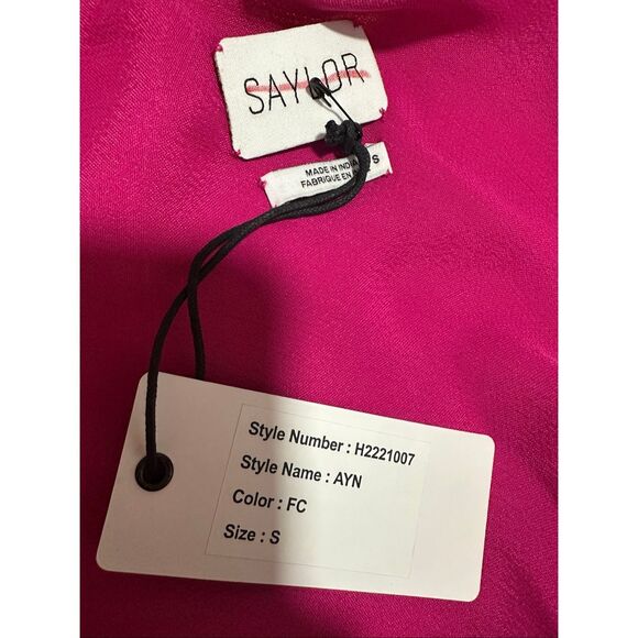 SAYLOR Ayn Feather-Embellished Midi-Dress Size Small $297 - Picture 11 of 11